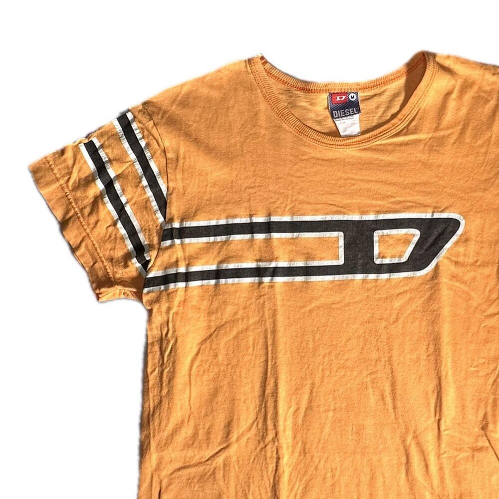 SOLD- Vintage Diesel y2K Orange 100% Cotton Tee - Size Medium